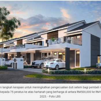 Bajet 2023: Pembeli rumah pertama jimat sehingga RM21,000