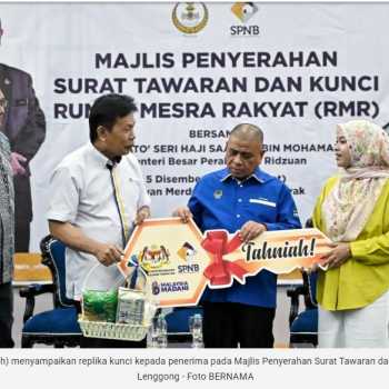 SPNB bina lebih 7,000 unit Rumah Mesra Rakyat di Perak sejak 2002